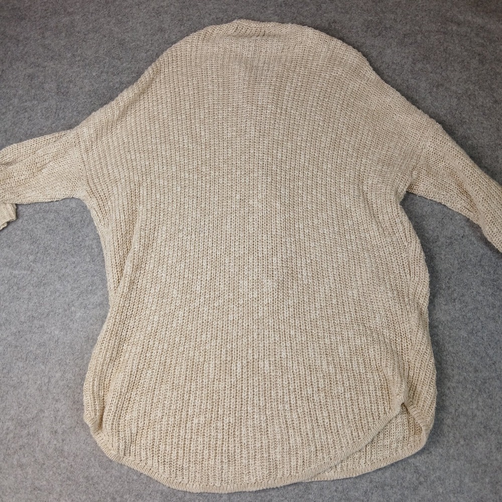 ABS Sweater Womens Medium Beige Marled Vanilla Half Zip Chunky Knit‎ A6F069SC - Picture 2 of 10